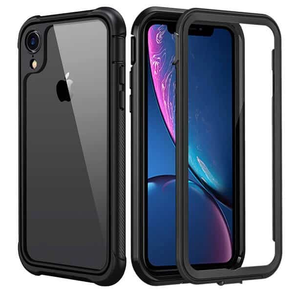 Apple iPhone XR Military Grade Full Body Shockproof Clear Heavy Duty Case Bumper Drop Protection Tough Cover (Black) Apple iPhone XR Military Grade Full Body Shockproof Clear Heavy Duty Case Bumper Drop Protection Tough Cover (Black)